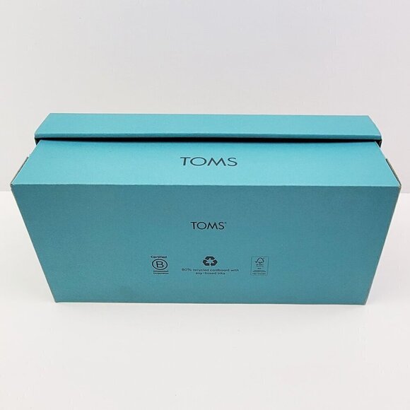 TOMS Alpargata Slip-On Shoes Navy Recycled Cotton Canvas Women's 9.5 NIB - Picture 12 of 12